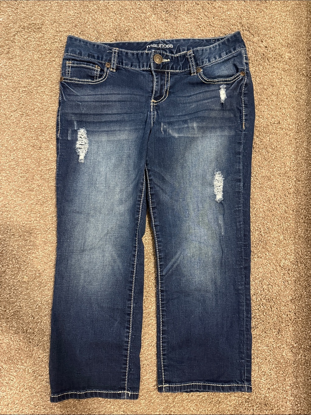 Maurices Blue Distressed Women's Jeans